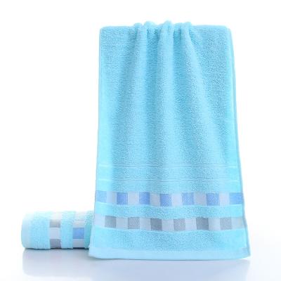 China Hypoallergenic High Quality Customized Luxury Checkered Plain Towels 34*74cm Bath 100% Cotton Towel for sale