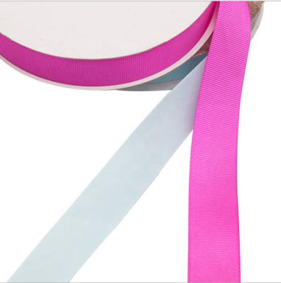 China Recyled Polyester Ribbon Fabrics 2cm Single Face Soild Color Grosgrain Ribbon For Gift Wrapping for sale