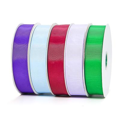 China Other big stock ribbon supplier customized 2.5cm solid polyester ribbon grosgrain ribbon for decorative wrapping for sale