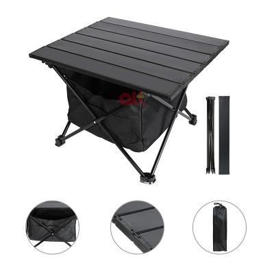 China Roll Up Folding Table Multifunctional Aluminum Portable Lightweight Large Camping Table With Storage Bag for sale