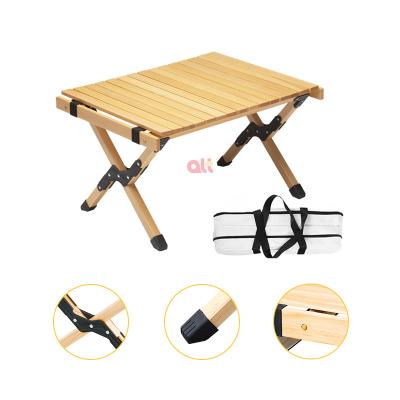 China Easy to Disassemble Camping Portable Outdoor Fishing Camping Folding Camping Table Wood Adjustable Height BBQ Table for sale