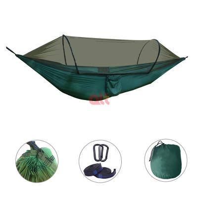 China Customized Quick Opening Strut Lightweight Portable Outdoor Camping Hammock With 2 Tree Straps for sale