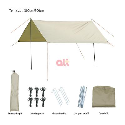 China Camouflage Game/Field Wholesale Waterproof Polyester Outdoor Camping Canopy Folding Tent For Shade/Rise/Beach for sale