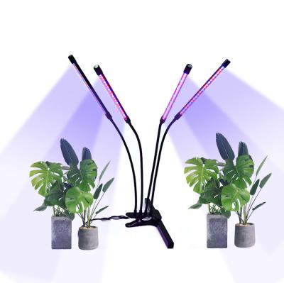 China Clip 4 Lamps DC 5V Full Spectrum Adjustable Led Flexible Led Grow Lights For Indoor Plant Sowing Usb Clip Plant Light for sale