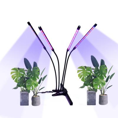 China Indoor Clip Spectrum 4 Full Heads Plant Grow Light Small Desktop Usb Dimmable Clip Led 2021 Plant Grow Light for sale