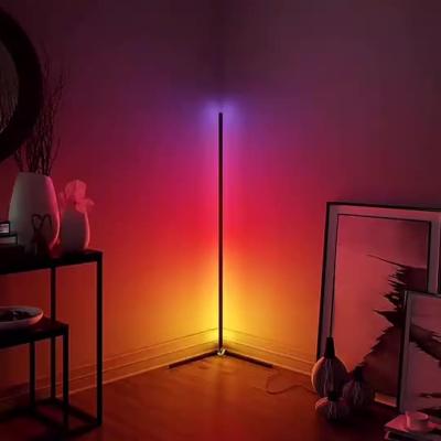 China Dropshipping Modern Dynamic Lighting Bedroom Floor Lamp LED Standing Corner With Remote Control for sale