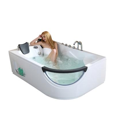 China Sustainable Luxury Air Bubble Led Lightweight Computer Controlled ABS Whirlpool Massage Corner Bathtub for sale