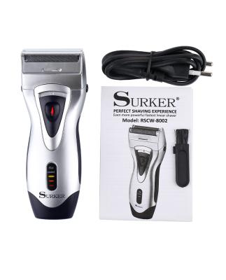 China Factory direct sales rechargeable twin blade SURKER reciprocating 2 blade electric razor for sale