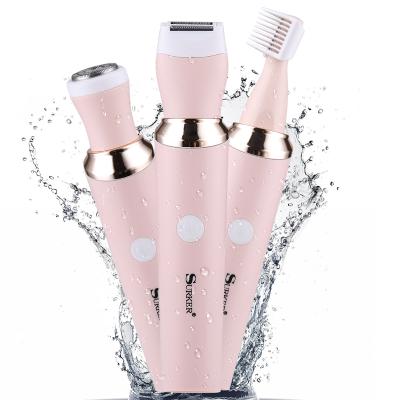 China Car SURKER Professional 3 in 1 Body Washing Epilator Shaver USB Eyebrow Trimmer for sale