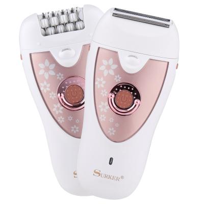 China Car SURKER 2 in 1 Lady Shaver and Trimmer LED Light Electric Epilator Hair Removal for sale