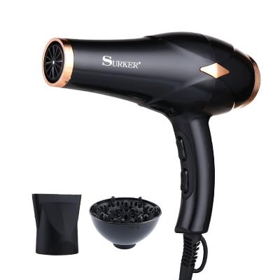 China SURKER Negative Ion Hair Dryer Hot And Cold Air Ionic Two Speed ​​Adjustment for sale