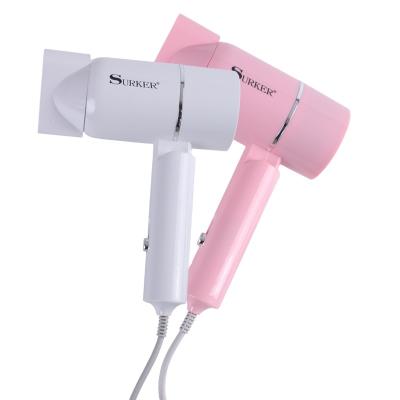 China New SURKER Portable Collapsible Collapsible Ion Hair Dryer Dormitory Negative Portable Home Hair Dryer for sale