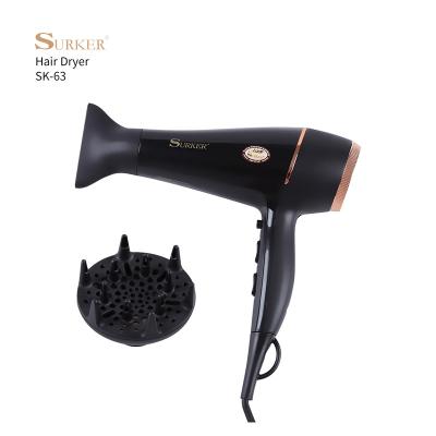 China SURKER Professional Ionic Hair Dryer Adjustment Powerful Multistage Hair Dryer for sale