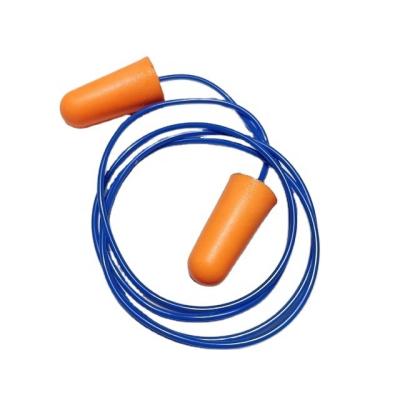 China Comfortable Fit EP-33C PU Foam Ear Plugs With Rope CE UKCA EN352-2 ANSI ANSI S3.19 Made In Taiwan High Quality Bullet Ear Plugs for sale