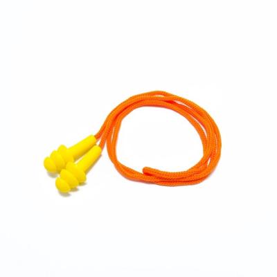 China JE261-C Reusable TPR Earplugs CE UKCA EN352-2 ANSI S3.19 Made in Taiwan Hot Selling Silicone TPR Earplugs with Neck String for sale