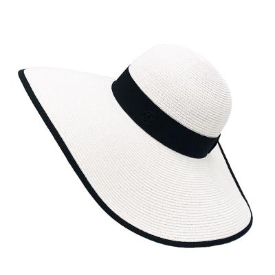 China Agriculture Promotional Gift OEM New Wide Brim Summer Straw Hats For Women Beach Floppy Sun Hats Sun Hat for sale