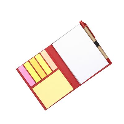 China Personalized Sticky Notebook Mini Notebook Notepads Loose Leaf Notes Flag Wrapping Paper with Pen and Sticky Notes for sale