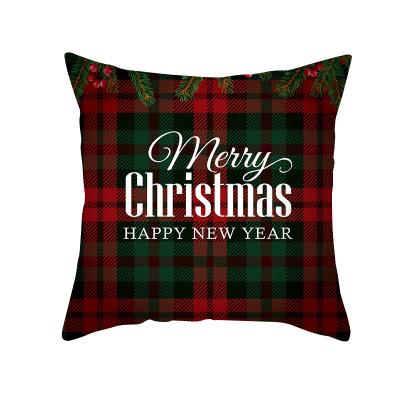 China Memory Christmas Decorations Pillows Black Blankets And Red Christmas Farmhouse Buffalo Plaid Truck Plaid Case For Holiday Home Sofa for sale