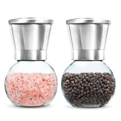 China Household Manual Stainless Steel Salt And Pepper Grinder / Shaker For Viable Brushed for sale