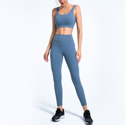 China Custom Women's Sportswear Breathable Yoga Sets Workout Clothes Fitness Gym Yoga Leggings Sports Bra Yoga Sets for sale