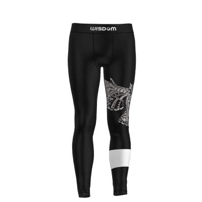 China Hot Sale Gym Tights Men Long Polyester Spandex Breathable Customized Design Mens Gym Tights Long for sale