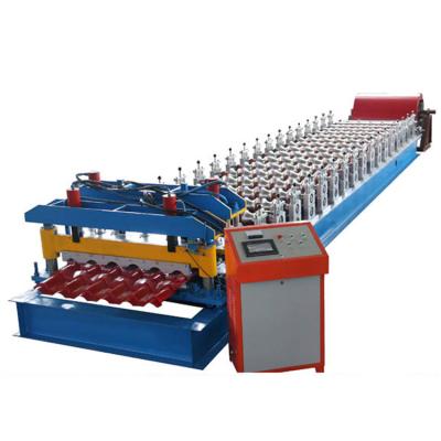 China Building Material Shops Automatic Terrazzo Step Tile Roof Roofing Panel Making Machine for sale