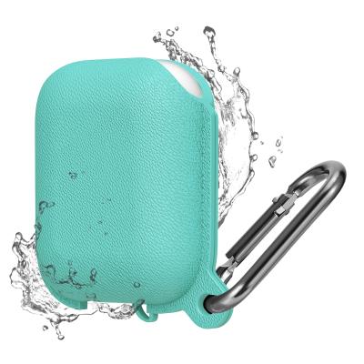 China Protective Protective Fashion Cover Earphone Case For Airpod 1/2 Soft PU Leather With Hook For Airpods 1/2 Case for sale