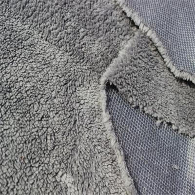 China Shrink-resistant garment and blanket use 100% polyester sherpa fleece faux fur fabric for sale