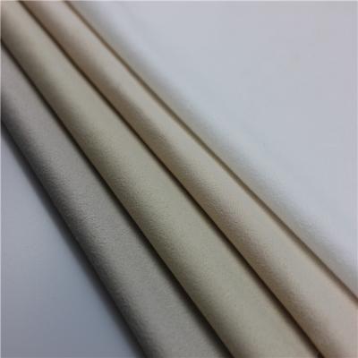 China 200gsm Spandex Antistatic Weft 90% Polyester 5% Suede Knitting Silk Quilting Fabric for sale