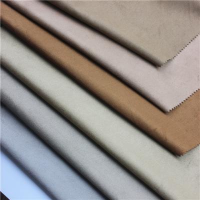 China 2way Ultra Stretch Tassel Suede Leather Dye Antistatic Weft Knitting Fabric for sale