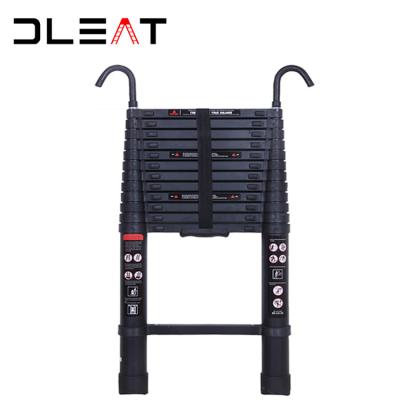 China New Design Black Folding Ladders Telescopic Ladder Hangs 3.8m Car Roof Ladder Ladder Aluminum Truss for sale