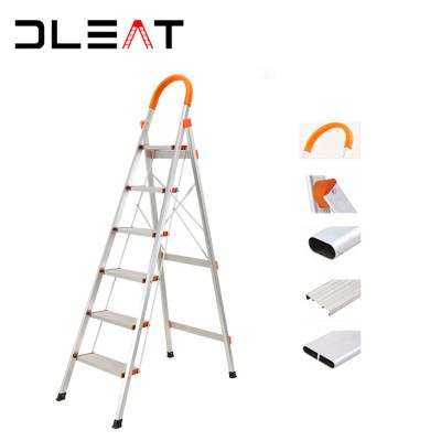 China Competitive Price 330lbs Household Folding Ladders 6 Step Fiberglass Ladder for sale