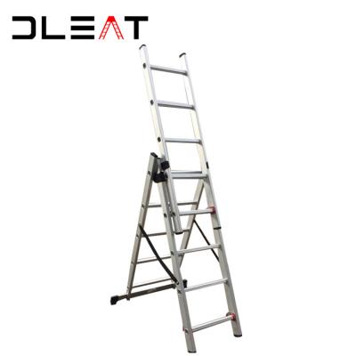 China Aluminum Folding Ladders 10m 3 Section Combination Step Extension Ladder for sale