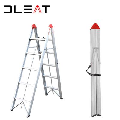 China Aluminum folding ladders folding stick ladder, easy to carry, folding small size for sale