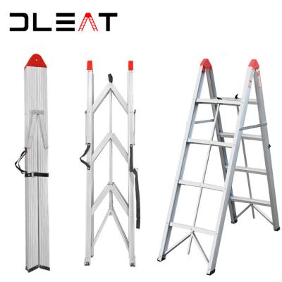 China Easy Collapsible Lightweight Aluminum Multi Function Folding Ladders Purpose Folding Home Use Step Ladder Stick Ladder Portable Folding Ladder for sale