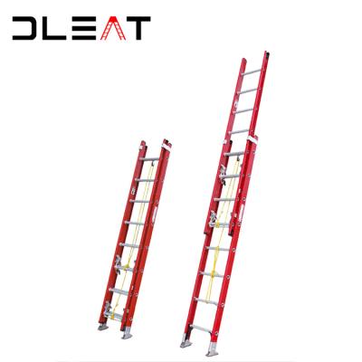 China insulation ladders double extension ladder fiberglass single side frp material foldable leaning ladder for sale