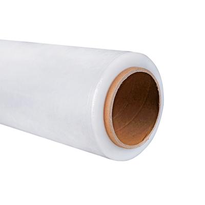 China Free Sample Transparent White LDPE 500mm Moisture Proof 450mm 15 Micron 18 Micron 17 Inch 17mic Stretch Film Stretch 2 Kg for sale