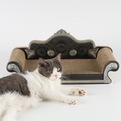 China Cats Design Latest Hot Selling Pet Toys Wrinkled Paper Pet Sofa Chair Cat Scratcher for sale