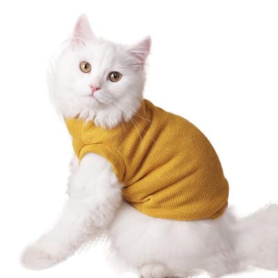 China Sustainable Pet Clothes Summer Cute Cat Clothes Small Cat Vest Supplies Cheap Puppycat Clothes for sale