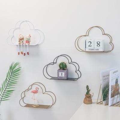 China Nordic Minimalist Instagram Style Wrought Iron Cloud Shape Wall Decoration Ornaments Room Home Wall Bedroom Living Room Decorative Wall Painting for sale