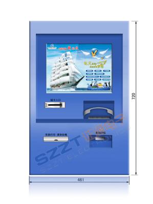 China ZT2830 Custom Wall Mounted Retail / Financial Banking Kiosk with Coin Acceptor, Cash Acceptor for sale