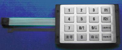 China ZT592F Stainless Steel Keypad for Kiosk / Telecom Inquiry Terminal for sale