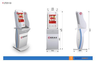 중국 RFID 카드 판독기와 가진 은행업무 간이 건축물 ZT2113 인터넷/재정/로비 간이 건축물 판매용