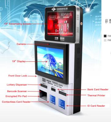 中国 カード読取り装置/PCI EPPと壁に取り付けられた二重スクリーンのビルの支払のキオスク 販売のため