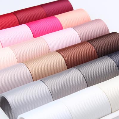 China Solid 38mm Grosgrain Ribbon Double Face Polyester RIBBONS 1-1/2 Inch High Quality 100% Solid Colors Wide Face for sale