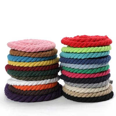 China Eco-friendly low tension 6mm cotton macrame dipped twist polyester yarn rope with core for winding for sale