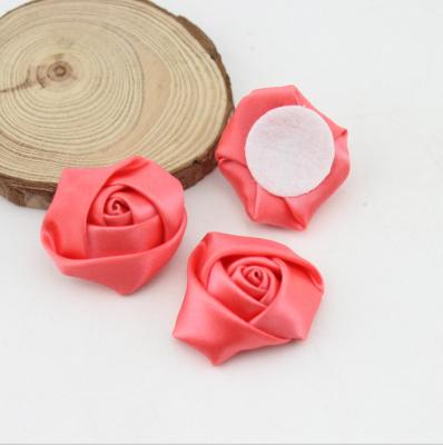 China Recyled Wholesale Price Satin Ribbon Rose Silk Flowers for sale