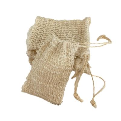 China All Natural Cotton Sisal Wholesale Soap Bag Natural Soap Bag With Drawstring for sale