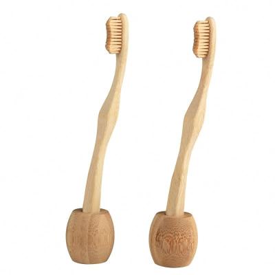 China Factory Price Sustainable Bathroom Accessories Holder Bamboo Toothbrush With Logo for sale