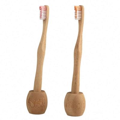 China Sustainable Home Decoration Funny Toothbrush Holder Eco Friendly Natural Bamboo for sale